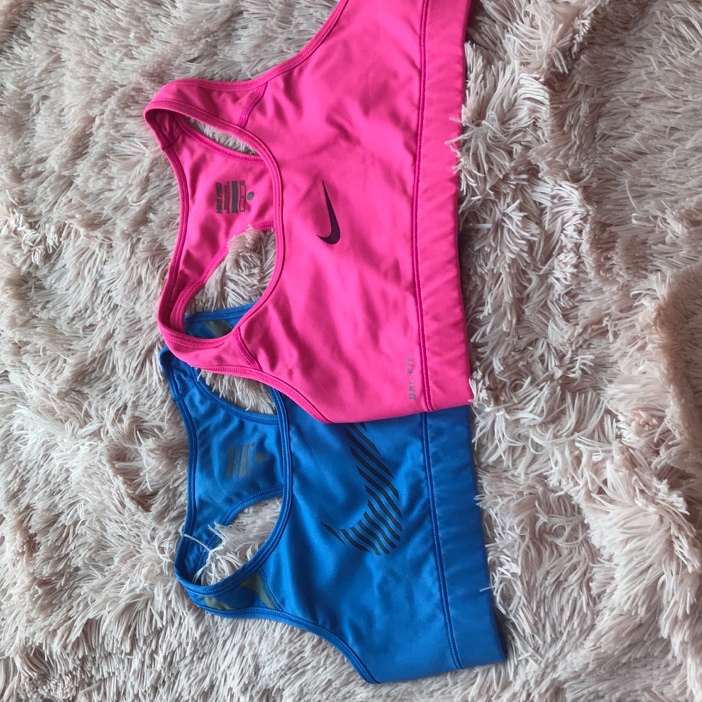 Two Nike pro sport bras